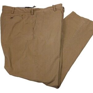 Polo Ralph Lauren Pants Mens 40x32 Khaki Stretch Chino Straight Fit Flat Front